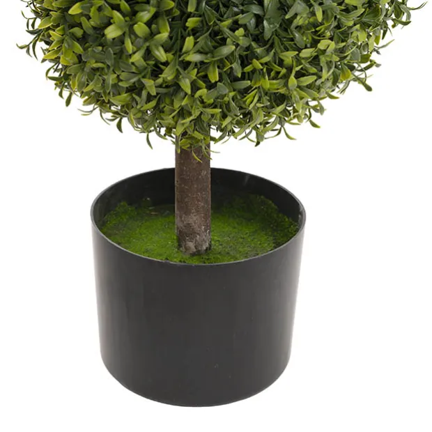 Topiary Tree 3 Ball Faux Boxwood UV Resistant Green (120cmH)
