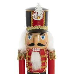 Traditional Nutcracker w Sword Red (36cmH)