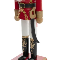 Traditional Nutcracker w Sword Red (36cmH)