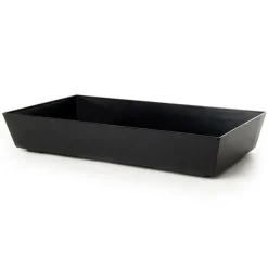 Tray Plastic Rectangle (36x20x6cm) Black