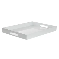 Tray Rectangular w Handles White (40x30x4cmH)