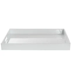 Tray Rectangular w Handles White (40x30x4cmH)