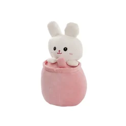 Tumbler Bunny Plush Puff Soft Toy Pink (25cmHT)