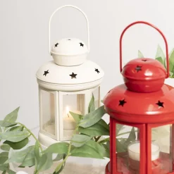 Twilight Metal Hanging Lantern Cream (10x15cmH)