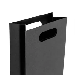 Two Bottle Kraft Wine Bag Pack 5 Black (17Wx9Gx42cmH)