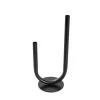 U Shape Metal Tube Vase Black (10cmDx28cmH)