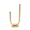 U Shape Metal Tube Vase Gold (10cmDx28cmH)
