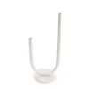 U Shape Metal Tube Vase White (10cmDx28cmH)