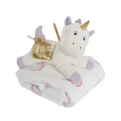Unicorn Pebbles & Blanket Gift Pack Purple (20x18x26cm)