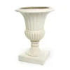 Urn Fibreglass Flute 48Dx60cmH Smooth Ivory