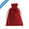 Velvet Gift Bag Medium Pack 6 Red (12.5x17cmH)
