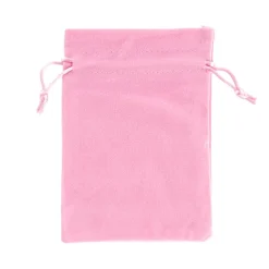 Velvet Gift Bag Medium Pack 6 Baby Pink (12.5x17cmH)