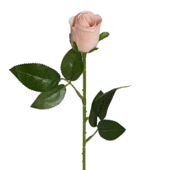 Velvet Rose Bud Stem Powder Pink (54cmH)