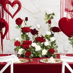 Velvet Rose Full Bloom Stem Dark Red (13cmDx75cmH)