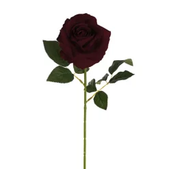 Velvet Rose Full Bloom Stem Burgundy (13cmDx75cmH)