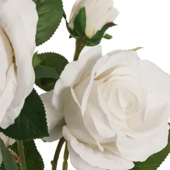 Velvet Rose x 5 Head Spray White (75cmH)