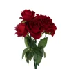 Velvet Rose x 9 Heads Bouquet Dark Red (9cmDx44cmH)