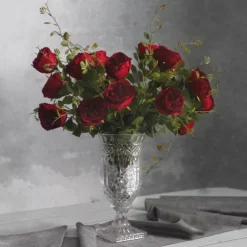 Versailles Crystal Glass Vase Clear (16Dx33cmH)