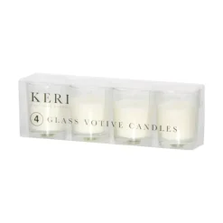 Votive Event Candle 9 Hour Shot Glass Pack 4 White (5x6cmH)