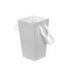 V-Shape Posy Bag With Ribbon Handle White (13x23cmH) Pack 5