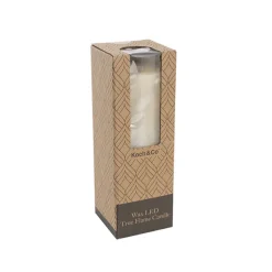 Wax LED Swing Flickering Pillar Candle Ivory (7.5Dx20cmH)