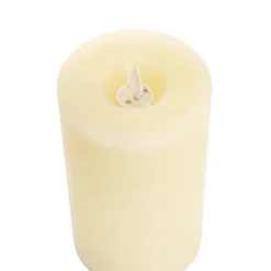 Wax LED Swing Flickering Pillar Candle Ivory (7.5Dx13.5cmH)