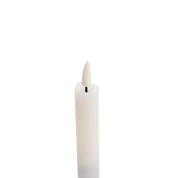 Wax LED Trueflame Dinner Taper Candle 2PK (2.2x29cmH)