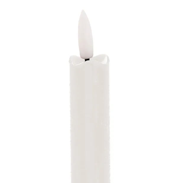 Wax LED Trueflame Dinner Taper Candle 2PK (2.2x24cmH)