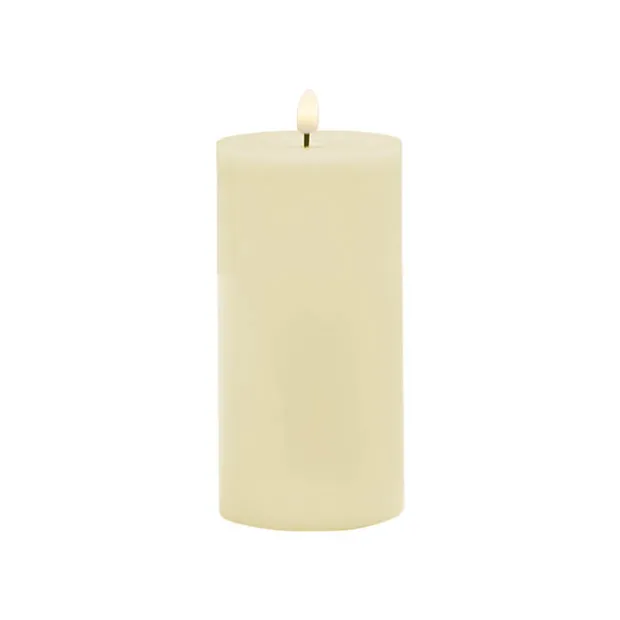Wax LED Trueflame Event Pillar Candle Ivory (10x20cmH)