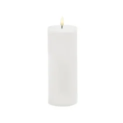 Wax LED Trueflame Event Pillar Candle White (7.5x22.5cmH)