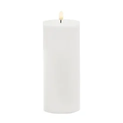 Wax LED Trueflame Event Pillar Candle White (10x25cmH)