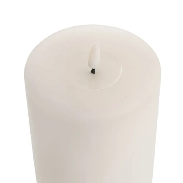 Wax LED Trueflame Event Pillar Candle White (10x25cmH)