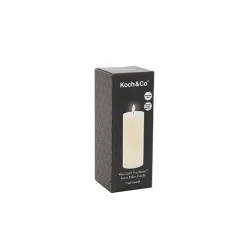 Wax LED Trueflame Event Pillar Candle Ivory (7.5x17.5cmH)