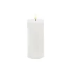 Wax LED Trueflame Event Pillar Candle White (7.5x17.5cmH)