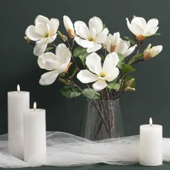 Wax LED Trueflame Event Pillar Candle White (7.5x17.5cmH)