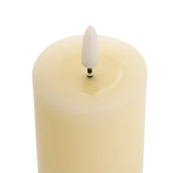 Wax LED Trueflame Event Pillar Candle Ivory (5.5x10cmH)