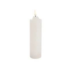 Wax LED Trueflame Flickering Pillar Candle White (5DX18cmH)