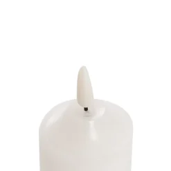 Wax LED Trueflame Flickering Pillar Candle White (5DX18cmH)