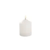 Wax LED Trueflame Flickering Pillar Candle White (7.5X10cmH)