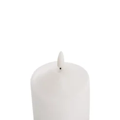 Wax LED Trueflame Flickering Pillar Candle White (7.5X10cmH)