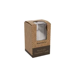 Wax LED Trueflame Flickering Pillar Candle White (7.5X10cmH)