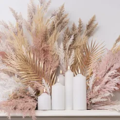 Wax LED Trueflame Flickering Pillar Candle White (5DX23cmH)