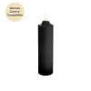 Wax LED Trueflame Flickering Pillar Candle Black (5DX18cmH)