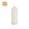Wax LED Trueflame Flickering Pillar Candle White (7.5X20cmH)