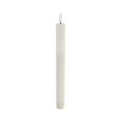 Wax LED Trueflame Fluted Taper Candle White 2PK (2x24.5cmH)
