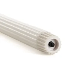 Wax LED Trueflame Fluted Taper Candle White 2PK (2x24.5cmH)