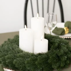 Wax LED Trueflame Pillar Candle Set 3 White (7.5X10/15/20cm)
