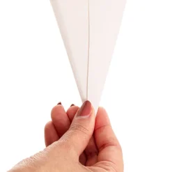 Wedding Confetti Cone Hearts Pack 20 White (14cmH)