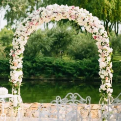 Wedding Flower Arch Simplicity White (173x23x223cmH)
