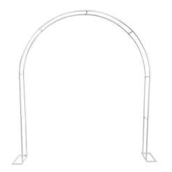 Wedding Metal Arch Curved Double Layer White (210x40x210cmH)